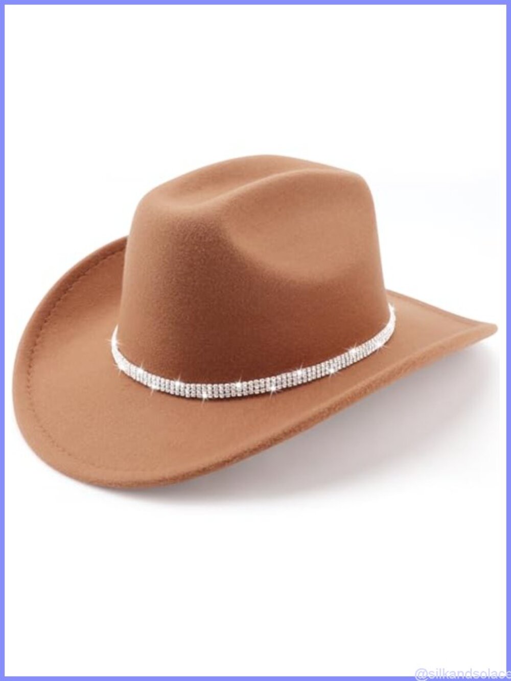 Felt Wide Brim Cowboy Hat Adjustable Fedora Panama Style